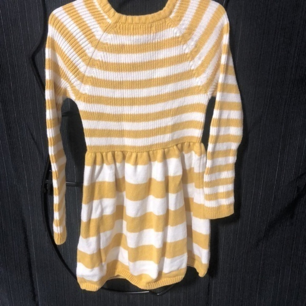 Cynthia Rowley size 5t yellow and white striped dress R6 - Picture 4 of 5